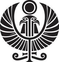 Ancient Egyptian Hieroglyph Silhouette Design vector