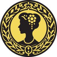 Decorative Cameo Silhouette for Craft Projects vector