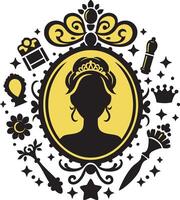 Old-Fashioned Profile Cameo for Art Displays vector