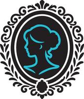 Elegant Victorian Cameo for Artistic Graphics vector