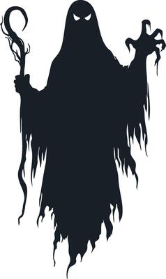 Ghost Shadow Design for Horror-Themed Graphics