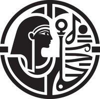 Pharaonic Hieroglyph Silhouette for Ancient Themes vector