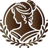 Refined Romantic Cameo Silhouette for Branding vector