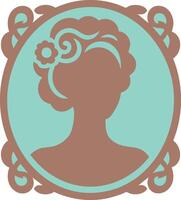 Sophisticated Cameo Design for Jewelry Use vector