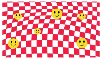 Smile Face Seamless Pattern. Smile Checkerboard vector