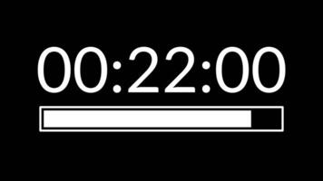 25 seconds countdown timer with white progress bar ideal for countdowns, timers, presentations, and educational video