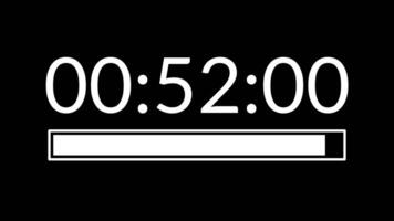 55 seconds countdown timer with white progress bar ideal for countdowns, timers, presentations, and educational video