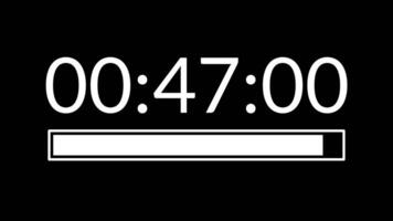 50 seconds countdown timer with white progress bar ideal for countdowns, timers, presentations, and educational video
