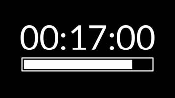 20 seconds countdown timer with white progress bar ideal for countdowns, timers, presentations, and educational video
