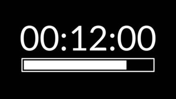 15 seconds countdown timer with white progress bar ideal for countdowns, timers, presentations, and educational video