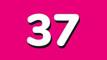 40 seconds countdown timer with white number countdown on pink background video