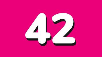 45 seconds countdown timer with white number countdown on pink background video
