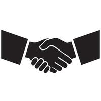 Simple Hands Shaking Icon vector