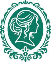 Refined Victorian Silhouette Cameo for Elegant Projects vector