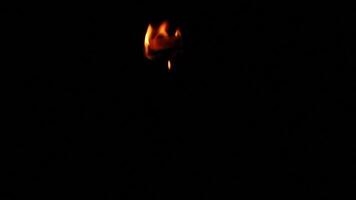 Sparkler On Dark Background Being Lit With Match With Second One Moving Around video