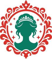 Artistic Profile Cameo for Historical Displays vector