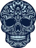Artistic Skull Silhouette for Creative Branding Projects vector