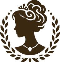 Artistic Cameo Silhouette for Classical Projects vector