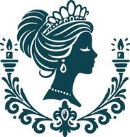 Decorative Victorian Cameo for Classical Art vector
