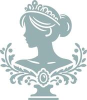 Sophisticated Cameo Silhouette for Elegant Projects vector