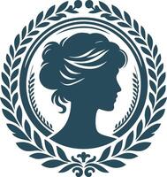 Romantic Victorian Cameo for Decorative Purposes vector