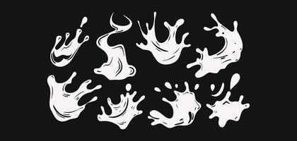 Abstract Liquid Splash Shapes vector