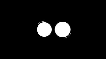 Animated White Circles Expanding and Shrinking on Black Background video