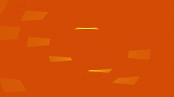 Orange abstract background with dynamic geometric light shapes video