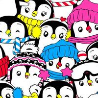 penguin background suitable for home decore and wallpaper purpose vector
