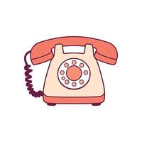Retro Analog Phone Art Ideal for Branding, Packaging, and Creative Design Projects vector
