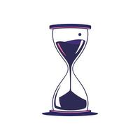 Minimalist Blue Hourglass Design for Time Management Concepts vector