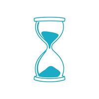 Flat Style Hourglass for Business and Productivity Graphics vector