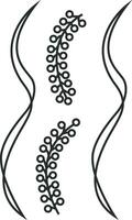 A set of four different designs of leaves vector
