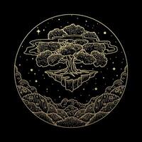 Tree of Life The Center of Cosmic Life vector
