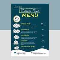 Modern Food Menu Design Template vector