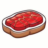 Cartoon Icon Illustration of a Beef Meat Steak vector