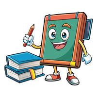 Blackboard School with Education Books and Chalk for Lessons vector