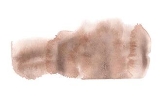 Watercolor stain in the 2025 color of the year Mocha Mousse. Hand drawn gradient effect template with elegant warm brown tone. Perfect for creating trendy graphic resource and designs. vector