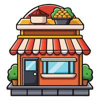 Cartoon Icon of a Sushi Bar Restaurant with a Fun and Whimsical Design vector