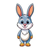 Adorable Cartoon Icon Illustration of a Standing Rabbit vector
