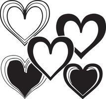 Love Heart icon set for illustration graphics design vector