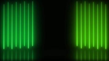 abstract neon green light line stage background video