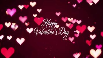 valentine background with hearts video