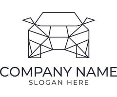 A car logo with geometric shapes vector