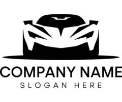 Car logo template with a black and white image vector