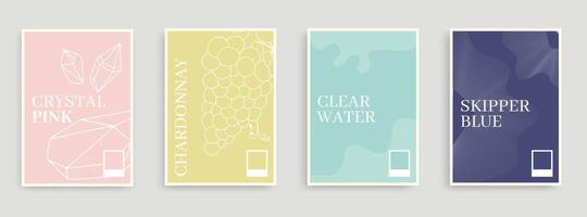Simple color chart flyer on a solid background vector