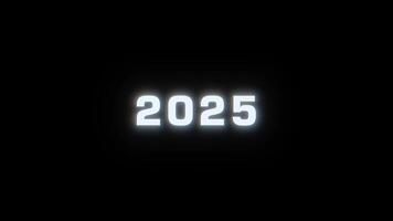 2025 New Year Cyber Glitch Animated Text Loop Effect video
