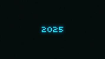 Abstract Glitch Text Animation for Happy New Year 2025 video