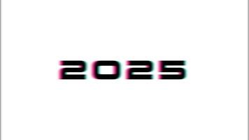 Creative Glitch Text Animation 2025 New Year Countdown video