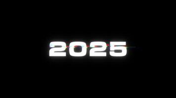Futuristic Glitch Text Animation Happy New Year 2025 video